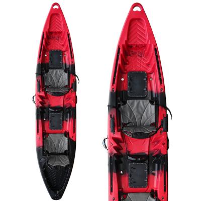 China LLDPE HULL for fishing kayak 390CM GIANT SIT ON TOP CANOE KAYAK WHOLESALE TANDEM FISHING KAYAK for sale