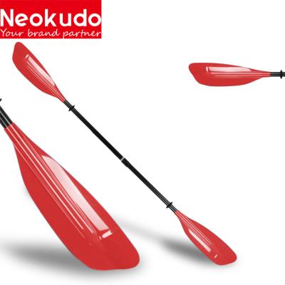 China Customized Popular Logo Eco-friendly Carbon Fiber Kayak Paddling 4 Pieces 10cm Adjustable Clear Kayak Paddle For Inflatable Kayak for sale