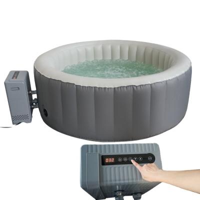 China PVC NEOKUDO 180CM 195CM 208CM Round Shape 4-6 Person Inflatable Hot Tub Laminated Hot Tub/Durable With Heated Circuit And Cooling Bubble Massage for sale