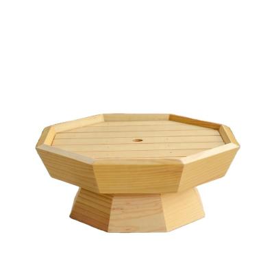 China Useful Wooden Fashion Octagon Sushi Display Stand Food Tray Sushi Dishes for sale