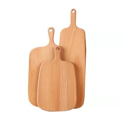 China Eco-Friendly Wholesale Sustainable Kitchen Utensil Cutting Boards Wooden Beech Wood Wooden Cutting Board With Handle for sale