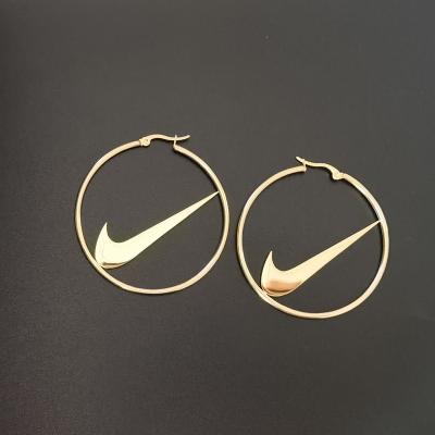 China Hiphop Ready to Ship Tick Earring Big Round Circle Hoop Hip Hop Glitter Swirl Earring Gold Plated Custom Urban Street 40mm 50mm 70mm for sale