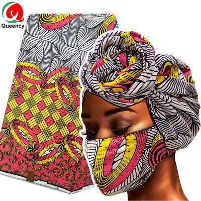 China European and American Style Queency African Headties Ankara Wax Print Headwrap Set for sale