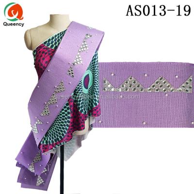 China Hot Selling Queency 2018 Popular Aso Ebi Nigeria Gele Headtie Swiss Tie for sale