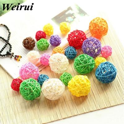 China A variety of shapes natural environmental protection braids rattan ball heart pattern five-pointed star bedroom decorates material ornament child toy for sale