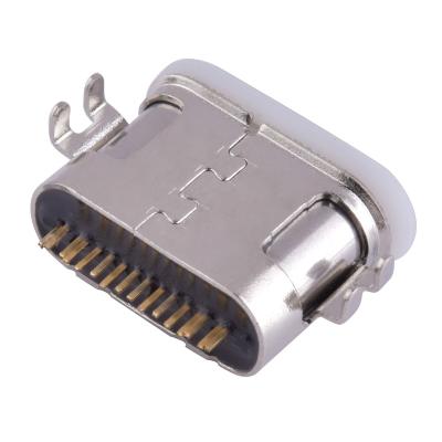 China IP67 Class Waterproof Type C 16P Female Connector Sink 1.4mm Type USB With Waterproof Circle CQ060-TCFSCB16 for sale