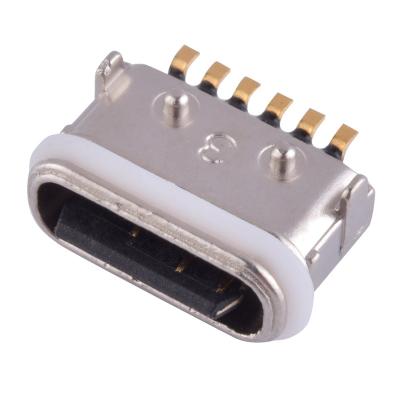 中国 Type C 6pin Class C IP67 Shell Stretched Immersion Grade Waterproof Female USB Zinc Alloy Connector CQ060-TCFS12 販売のため