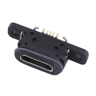 中国 Manufacturer Micro USB 5 Pin Watertightness Horizontal Socket Type Ip68 Waterproof Connector CQ-MUB-FSDME-1 販売のため