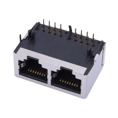 China PCB RJ45 8P8C 1*2 RJ45 Network Port Connector en venta