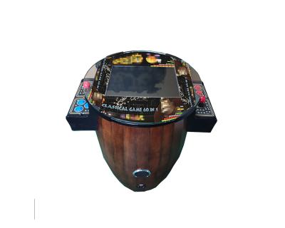 China Bartop Arcade Coin Operated Wine Barrel Game Pacman Cocktail Arcade Game Machine 2 Multi Sides for sale