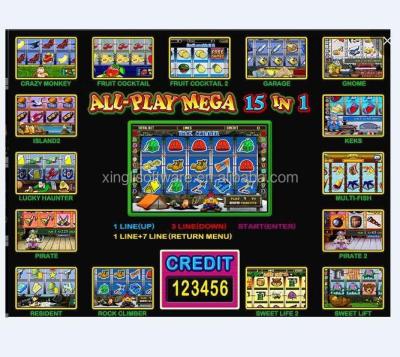 China Multi Board Casino Slot Game PCB Casino Slot Machine Mega 15 In 1 All Play Mega 15 In 1 for sale