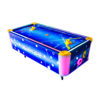 China Amusement park airhockey blue wooden hockey game arcade coin operated air hockey game machine for sale