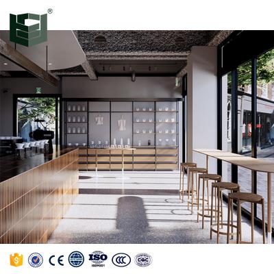 China Modern display products FLSM customized/OEM/ODM shopping mall coffee kiosk display stand counter custom design concept fashion cafe for sale