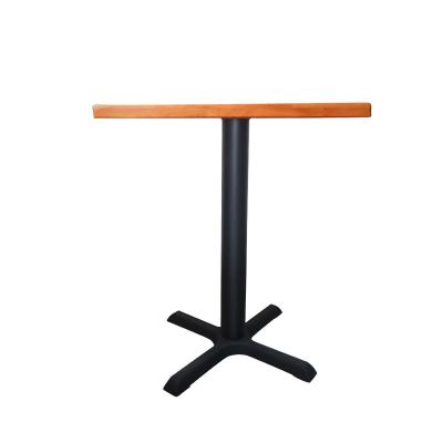 China Ssembly HOT Simple Modern Style Square Single Assembly FLSM Sale MDF Coffee Table Metal Base Bar Top Table for sale