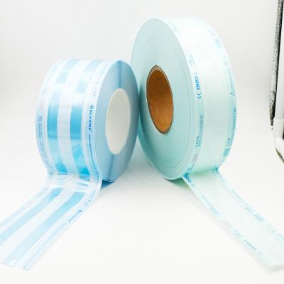 China Hospital Gussted Roll Pouch Sterile Medical Cosmetic Packaging Dental Pouch Sterile Heat Seal Dental Pouch for sale