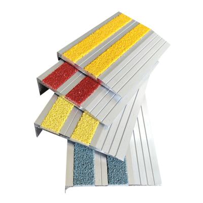 China Modern custom made high quality anti slip aluminum stair nosing strip for safety tile trim edge for sale