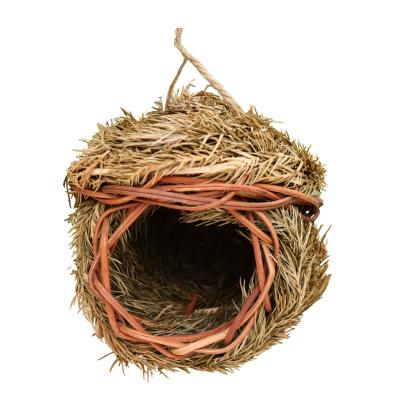 China Hot Natural Handwoven Bird House Mini Bird House Rattan Sales Bird House Hammock Stocked Hanging Bed for sale