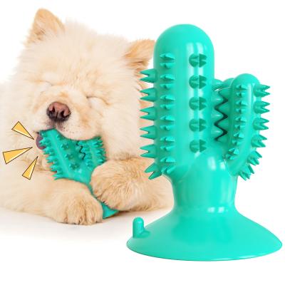 China Viable factory wholesales cactus shape sounding dog chew toy dog ​​teeth cleaning toy dog ​​toothbrush interactive toys for sale