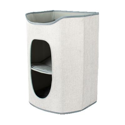 China Viable Chinese Manufacturer Double Layer Canvas Collapsible D-Shaped Nest (Gray) for sale