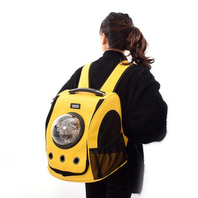 China Wholesale 2021 New Design Breathable Pet Supplies Outdoor Breathable Capsule Bag Space Portable Pet Backpack for sale