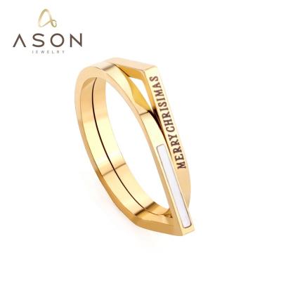 China Fashion Minimalist Jewelry Match Design Rings 304/316L Stainless Steel Geometric Jewelry Gold Plated Rings for sale