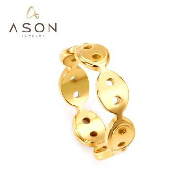 China Fashion Match Factory Simple Design Wholesale Cheap Jewelry Men And Women Rings Stainless Steel Gold Plated Rings for sale