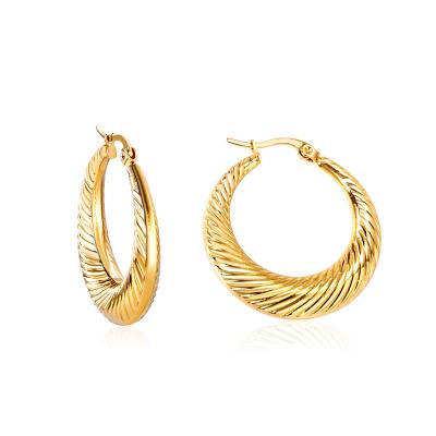 China Fashion all-match factory direct sales personality round earrings shape all match gold EA311901G earrings for sale