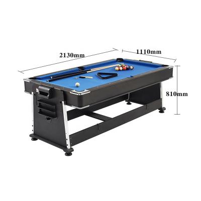 China 7FT Rubber 4 in 1 Game Indoor Air Hockey Dining Billiard Pool Table Ping Pong Table Multi Game Table for sale