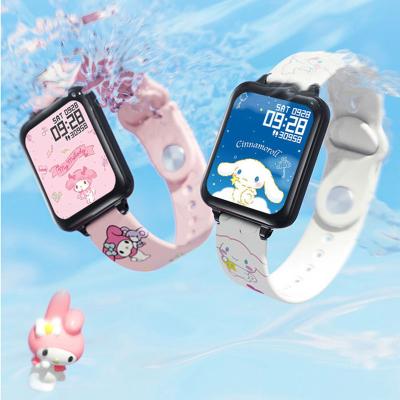 China MP3 Playback Body Temperature Watch Cute Music Curved Message Screen Heart Rate Sports Girls Smart Watch for sale