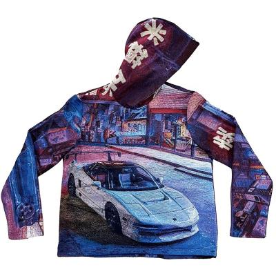 China Custom Anti-wrinkle Tapestry Pullover Portrait Jacquard Sweater Blanket Jacquard Sweater for sale