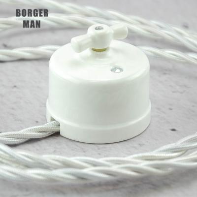 China Vintage porcelain wall switch ceramic switch function rotary switch schuko socket outlets for sale