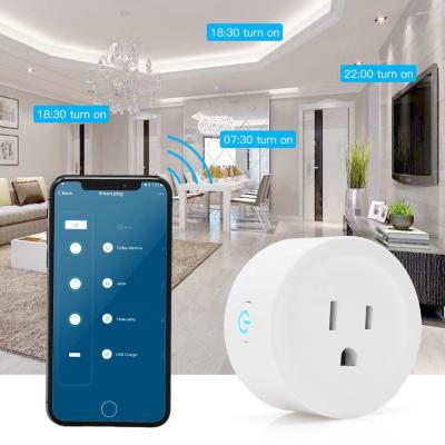 China Work with Alexa/Smart Mini Electrical 10a Wifi 220v smart socket home power Eu socket wholesale wireless smart socket wifi Google home for sale