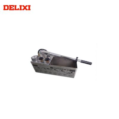 China Building Industry Testing Equipment DELIXI DLX-RP50 OEM Piping Pipe Making Machine 50 Bar Manual Pressure Testing Pump for sale