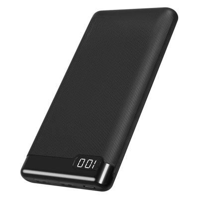 China Portable Charger With LED Display Dual USB Fast Charging LED Display Ultra Thin Powerbank for sale