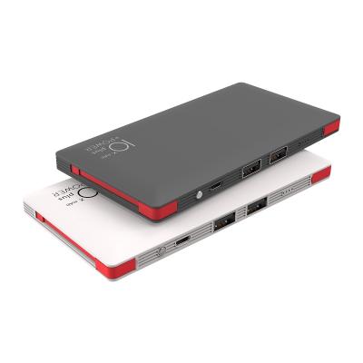 China Fashionable customized 10000mah with dual Built-in Cables Power Bank for sale