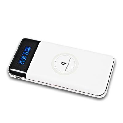 China New Arrival Portable Slim 20000mah Power Bank Qi Fast Charging Wireless Charger Powerbank for sale