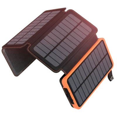 China Foldable Solar Phone Power Bank Fast Charging Power Banks Powerbank 20000 Mah for sale