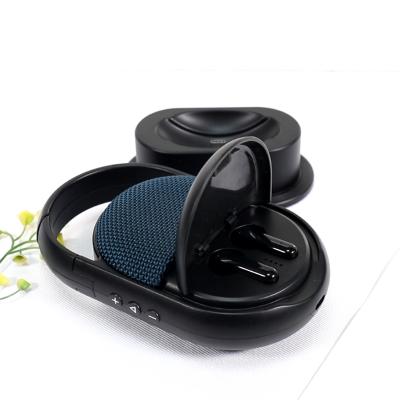 China Blue Woofer Sound 2 in 1 Speaker With Earbuds Outdoor Wireless Smart Speaker Headset for sale