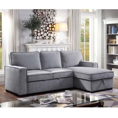 China RL-6840GY-A Sofá de esquina en chenille gris en venta