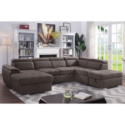 China BOL-KF6827MR Corner sofa set in ash brown color fabric for sale