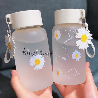 China 500ml High Borosilicate Glass Sustainable Water Bottle With Bpa Free Lid , Drinking Tea Glass Water Bottle for sale