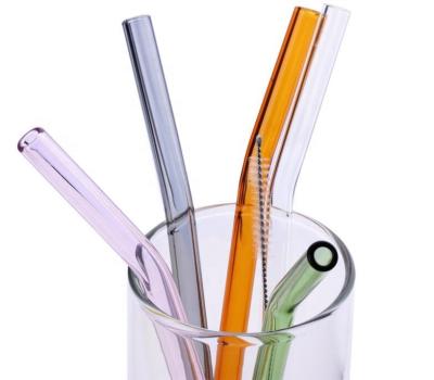 China Hot sale disposable party antique glass straws drinking pyrex glass straws for tumblers straws reusable glass for sale