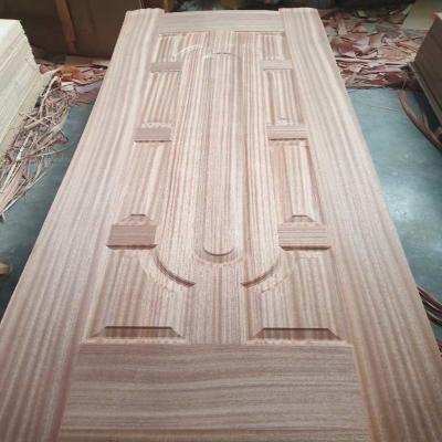 China Simple design modern melamine wood door skin for sale