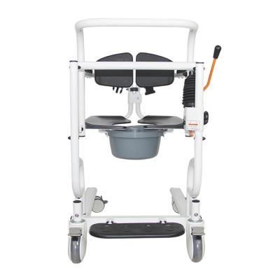 China 2.0+ABS Steel Pipe Elderly Patient Care Transfer Wheelchair Thick Disabled Commode Wheelchair Disabled Shower Chair For Elderly for sale