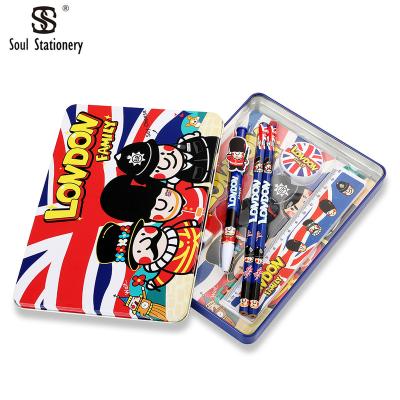 China Fashionable Metal Tourist Box Set Stationery Souvenirs SS-WJ1005-OP London Original Design OEM/ODM Customize Souvenirs Items For Traveler for sale