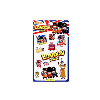 China Waterproof+Eco-friendly SS-WJ4003-2 Cardboard Sticker Set London Theme Original Design Souvenir Tourist Supplies Customize Sticker Set for sale