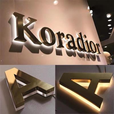 China Lever LED 3D bord voor lichtgevende roestvrij staal aluminium PC acryl 3D letters Te koop