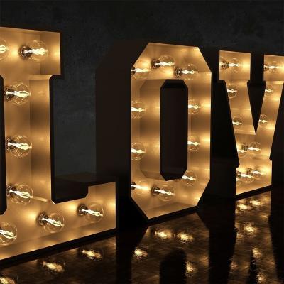 Cina Lettere a marchio Led Grandi numeri Giant Light Up Lettere a marchio Led per la decorazione del matrimonio in vendita