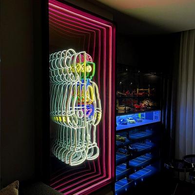 중국 50000 시간 수명 스마트 벽 헝그 커스텀 Rgb 장식 끝없는 LED 인피니티 미러 3D 판매용