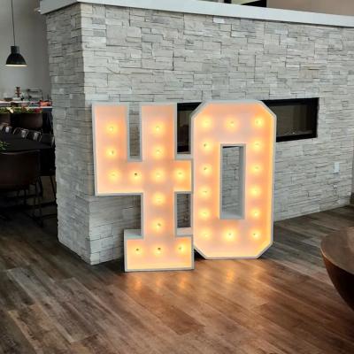 Cina Numeri a LED Giant Light Up Lettere a Led Marquee Lettere alfabetico per la festa di compleanno in vendita